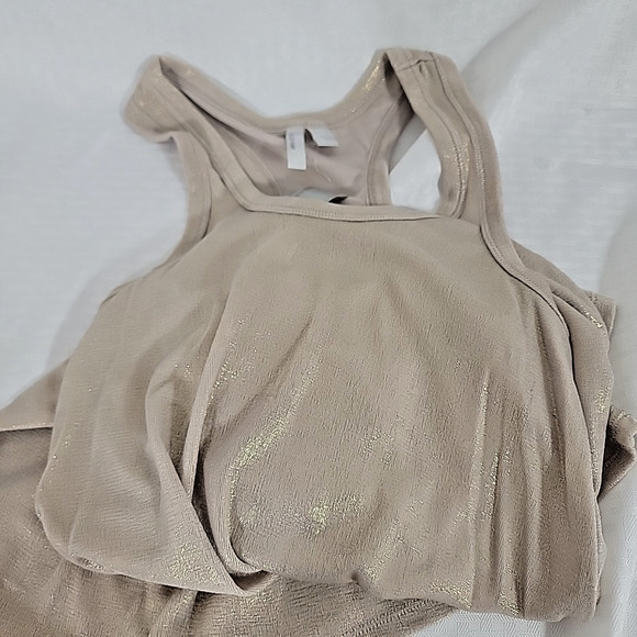 Old Navy Metallic Gold Shimmer Tank Dress Women’s S NWT Stretchy Party - Picture 6 of 8